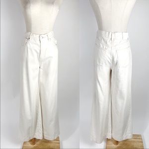 EVERLANE The Summer Wide Leg Jean Cream Womens 0
